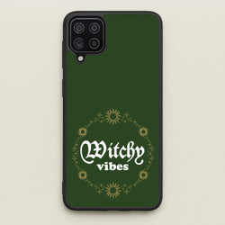 Witchy Vibes Green  - Goth Aesthetic Phone Case for Galaxy A12