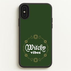 Witchy Vibes Green  - Goth Aesthetic Phone Case for iPhone XS Max