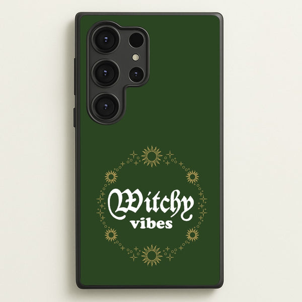 Witchy Vibes Green  - Goth Aesthetic Phone Case for Galaxy S25 Ultra