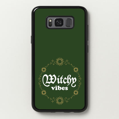 Witchy Vibes Green  - Goth Aesthetic Phone Case for Galaxy S8
