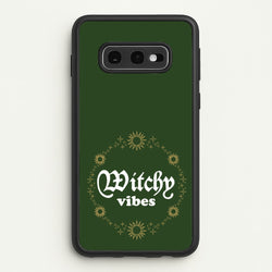 Witchy Vibes Green  - Goth Aesthetic Phone Case for Galaxy S10e