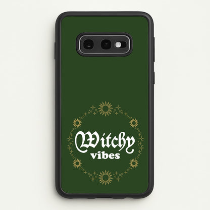 Witchy Vibes Green  - Goth Aesthetic Phone Case for Galaxy S10e