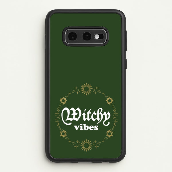 Witchy Vibes Green  - Goth Aesthetic Phone Case for Galaxy S10e