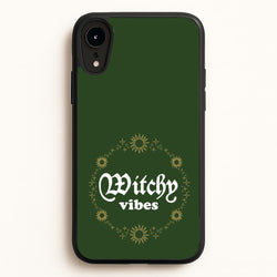 Witchy Vibes Green  - Goth Aesthetic Phone Case for iPhone XR