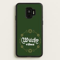 Witchy Vibes Green  - Goth Aesthetic Phone Case for Galaxy S9