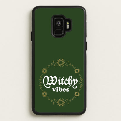 Witchy Vibes Green  - Goth Aesthetic Phone Case for Galaxy S9