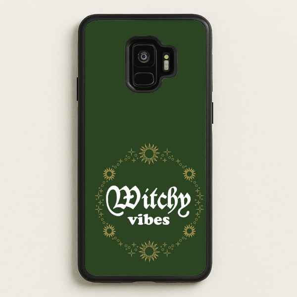 Witchy Vibes Green  - Goth Aesthetic Phone Case for Galaxy S9