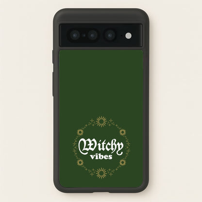 Witchy Vibes Green  - Goth Aesthetic Phone Case for Google Pixel 7 Pro