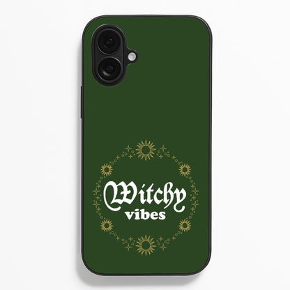 Witchy Vibes Green  - Goth Aesthetic Phone Case for iPhone 16 Plus