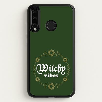 Witchy Vibes Green  - Goth Aesthetic Phone Case for Huawei P30 Lite