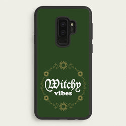 Witchy Vibes Green  - Goth Aesthetic Phone Case for Galaxy S9 Plus