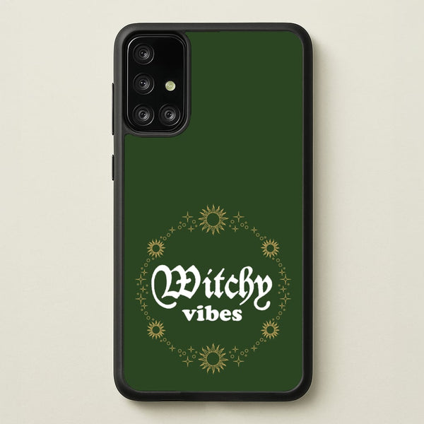 Witchy Vibes Green  - Goth Aesthetic Phone Case for Galaxy A71