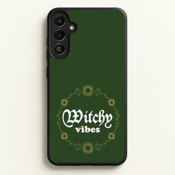 Witchy Vibes Green  - Goth Aesthetic Phone Case for Galaxy A36