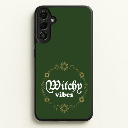 Witchy Vibes Green  - Goth Aesthetic Phone Case for Galaxy A34