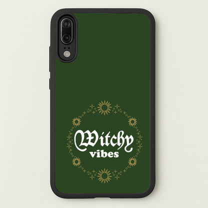 Witchy Vibes Green  - Goth Aesthetic Phone Case for Huawei P20