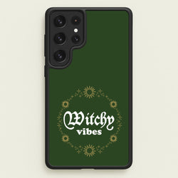 Witchy Vibes Green  - Goth Aesthetic Phone Case for Galaxy S22 Ultra