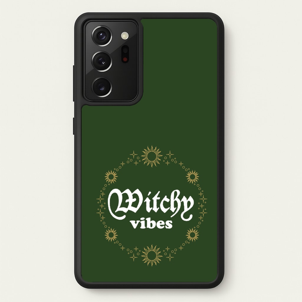 Witchy Vibes Green  - Goth Aesthetic Phone Case for Galaxy Note 20 Ultra
