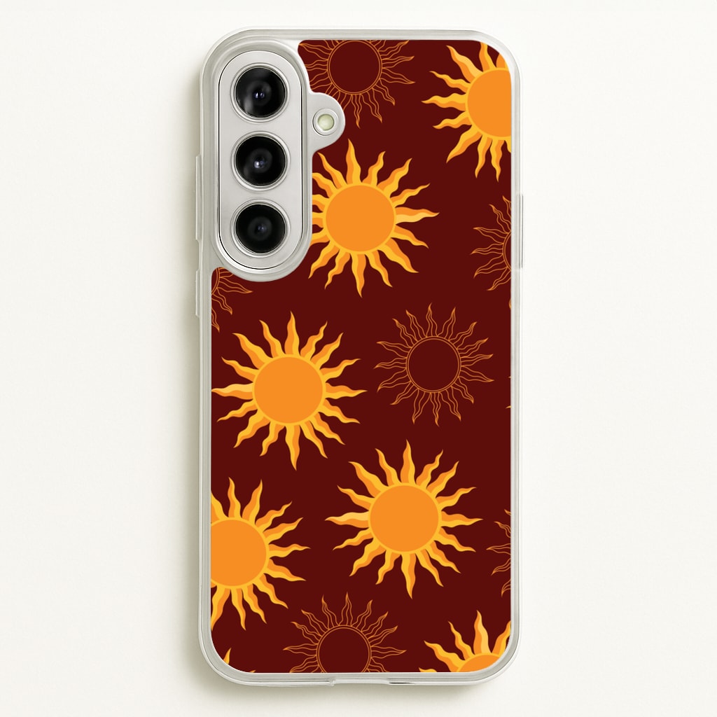 Vintage Sun Pattern  - Goth Aesthetic Phone Case for Galaxy A56