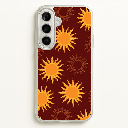 Vintage Sun Pattern  - Goth Aesthetic Phone Case for Galaxy A56