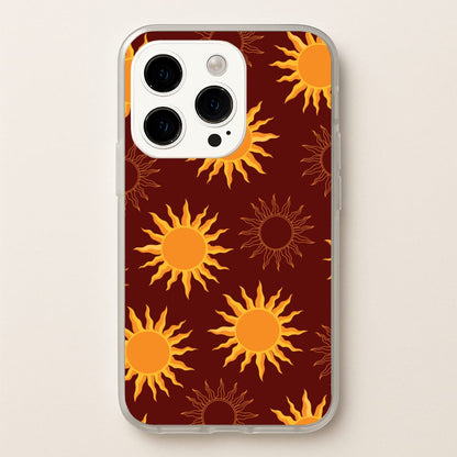 Vintage Sun Pattern  - Goth Aesthetic Phone Case for iPhone 14 Pro