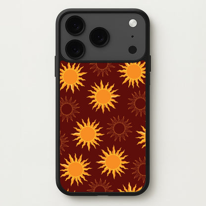 Vintage Sun Pattern Phone Case for iPhone 17 Pro Max