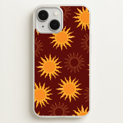 Vintage Sun Pattern  - Goth Aesthetic Phone Case for iPhone 13