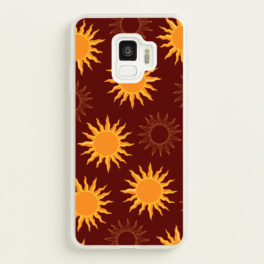 Vintage Sun Pattern  - Goth Aesthetic Phone Case for Galaxy S9