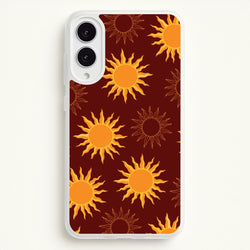 Vintage Sun Pattern  - Goth Aesthetic Phone Case for Galaxy S25 Edge