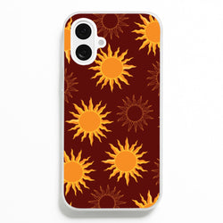 Vintage Sun Pattern  - Goth Aesthetic Phone Case for iPhone 16 Plus