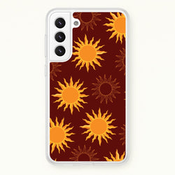 Vintage Sun Pattern  - Goth Aesthetic Phone Case for Galaxy S22