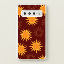 Vintage Sun Pattern  - Goth Aesthetic Phone Case for Galaxy S10 Plus