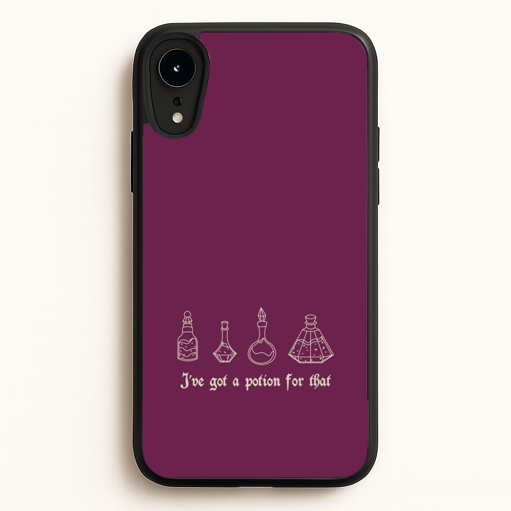 I've Got A Potion For You Dark Pink  - Goth Aesthetic Phone Case for iPhone XR