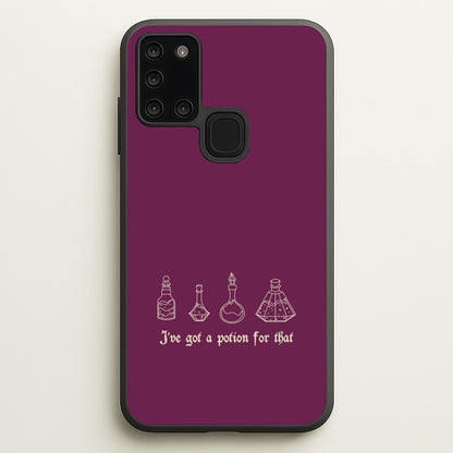 I've Got A Potion For You Dark Pink  - Goth Aesthetic Phone Case for Galaxy A21s