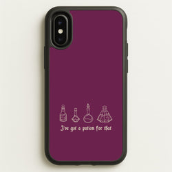 I've Got A Potion For You Dark Pink  - Goth Aesthetic Phone Case for iPhone X / XS