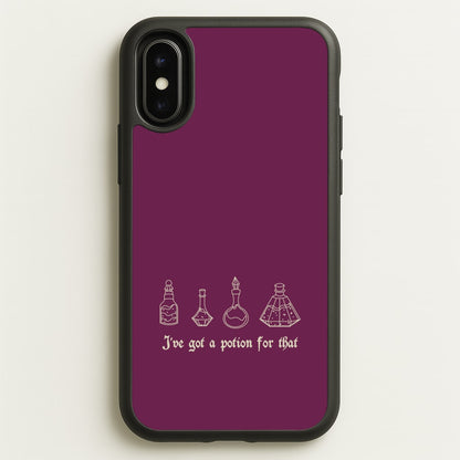 I've Got A Potion For You Dark Pink  - Goth Aesthetic Phone Case for iPhone X / XS