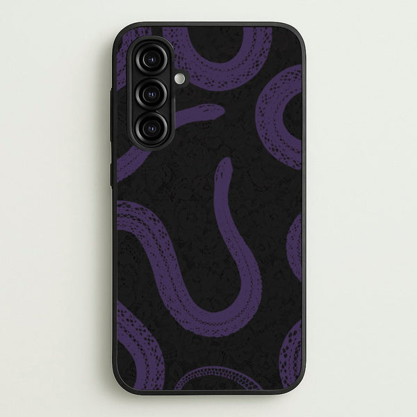 Snakes And Lace Pattern  - Goth Aesthetic Phone Case for Galaxy A16
