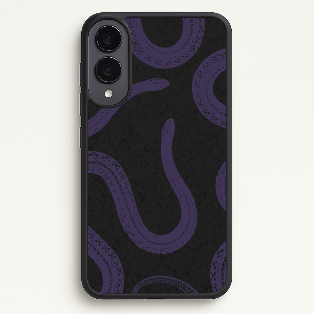 Snakes And Lace Pattern  - Goth Aesthetic Phone Case for Galaxy S25 Edge