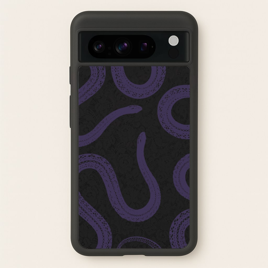 Snakes And Lace Pattern  - Goth Aesthetic Phone Case for Google Pixel 8 Pro
