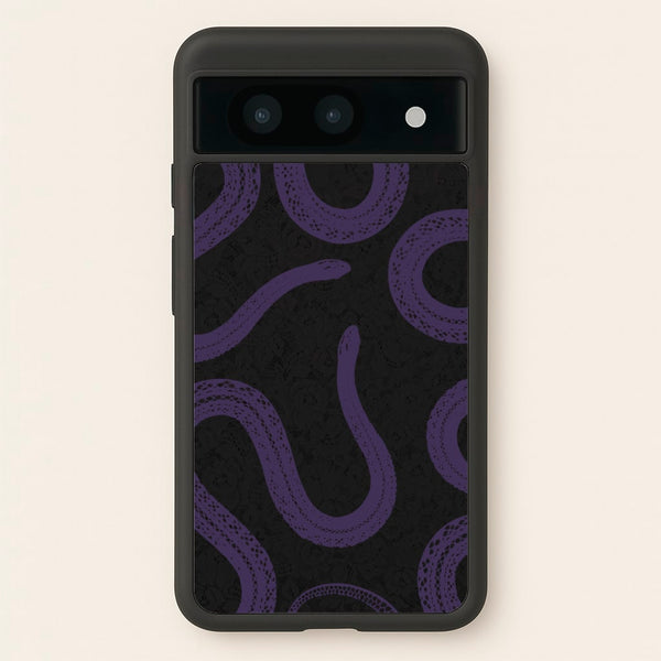 Snakes And Lace Pattern  - Goth Aesthetic Phone Case for Google Pixel 8a