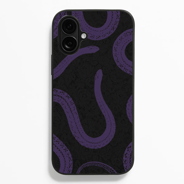 Snakes And Lace Pattern  - Goth Aesthetic Phone Case for iPhone 16 Plus