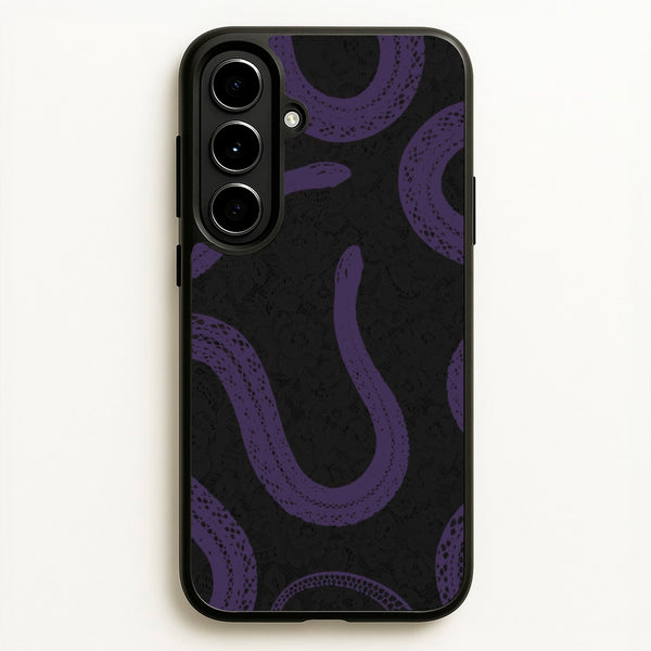 Snakes And Lace Pattern  - Goth Aesthetic Phone Case for Galaxy A56