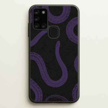 Snakes And Lace Pattern  - Goth Aesthetic Phone Case for Galaxy A21s