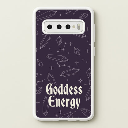 Goodess Energy Pattern  - Goth Aesthetic Phone Case for Galaxy S10 Plus