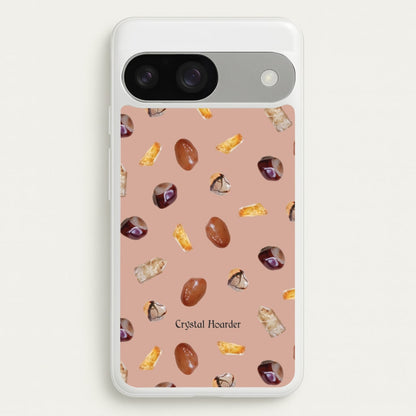 Crystal Hoarder Pattern  - Goth Aesthetic Phone Case for Google Pixel 9 / 9 Pro