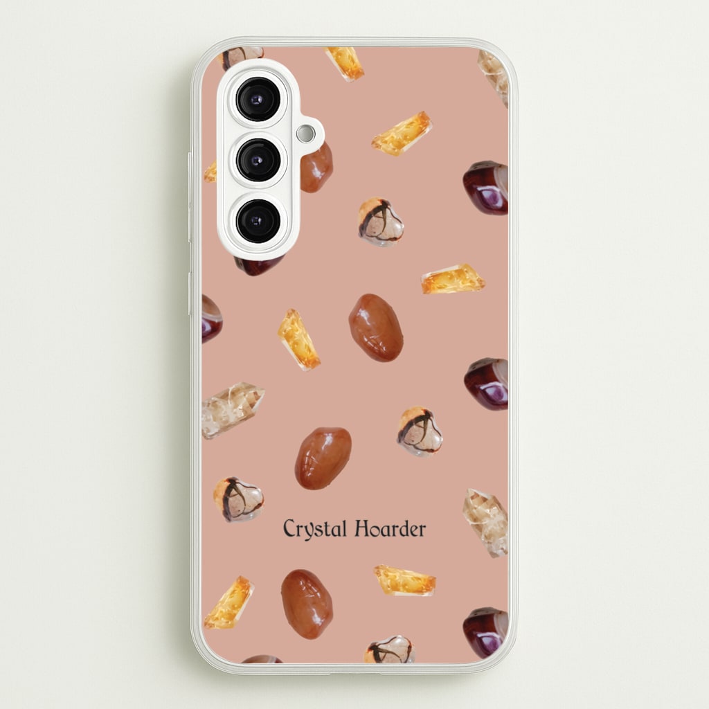 Crystal Hoarder Pattern  - Goth Aesthetic Phone Case for Galaxy A16