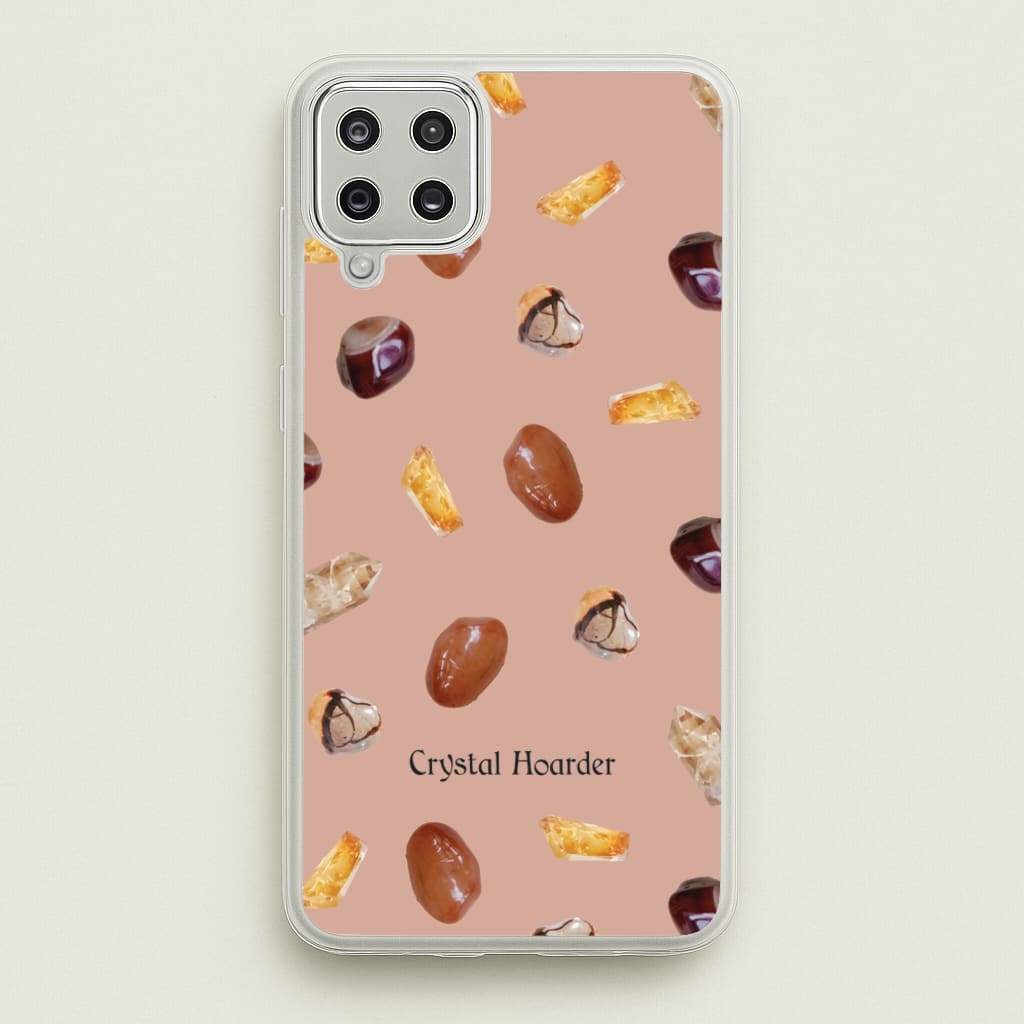 Crystal Hoarder Pattern  - Goth Aesthetic Phone Case for Galaxy A12