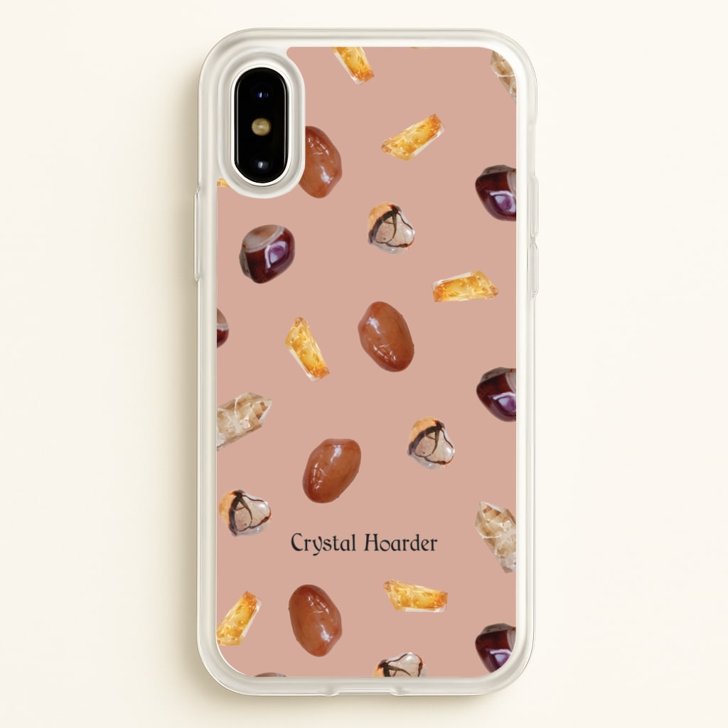 Crystal Hoarder Pattern  - Goth Aesthetic Phone Case for iPhone X / XS