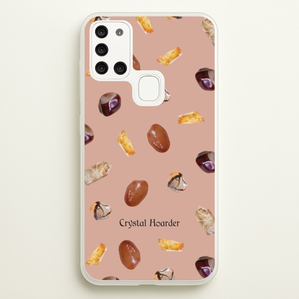 Crystal Hoarder Pattern  - Goth Aesthetic Phone Case for Galaxy A21s