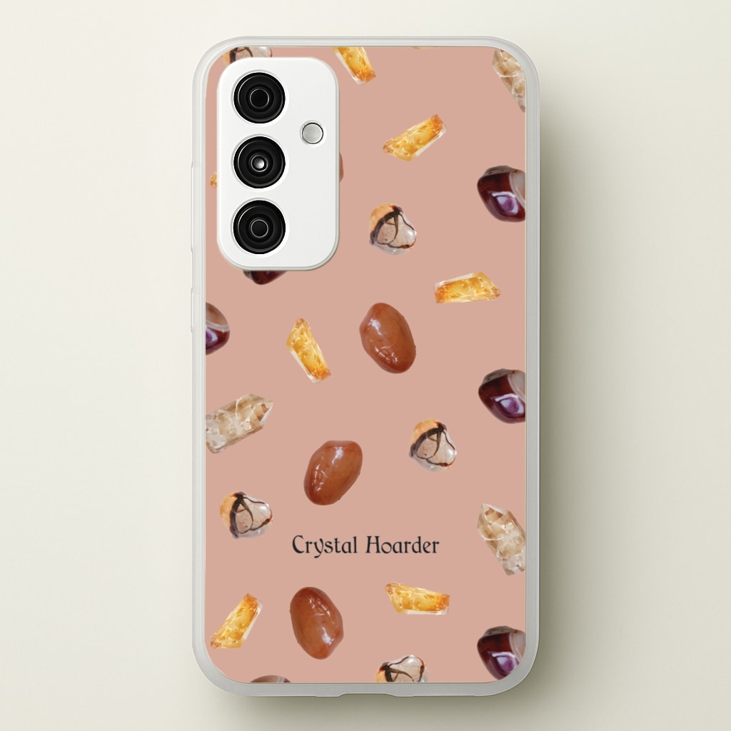 Crystal Hoarder Pattern  - Goth Aesthetic Phone Case for Galaxy A35