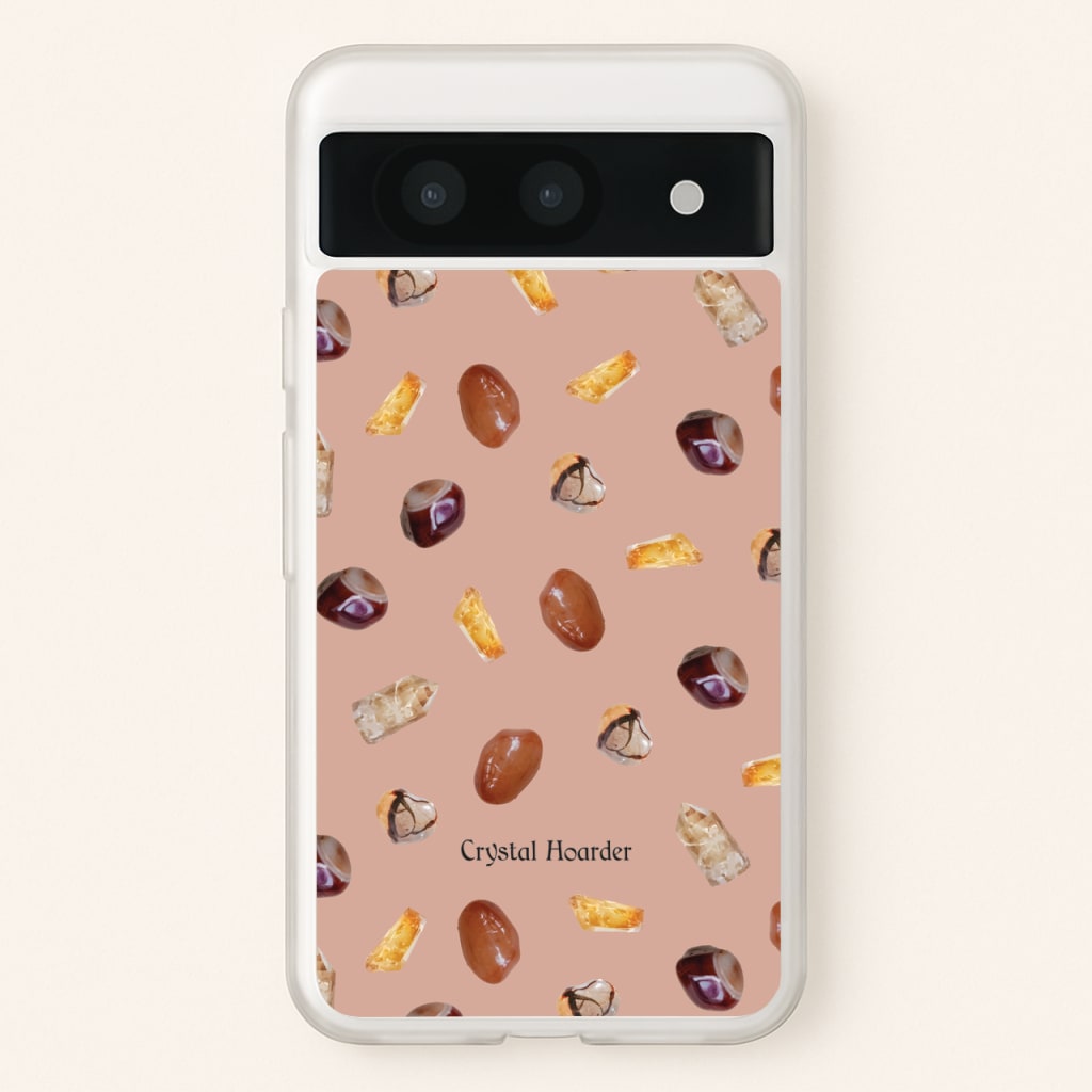 Crystal Hoarder Pattern  - Goth Aesthetic Phone Case for Google Pixel 8a